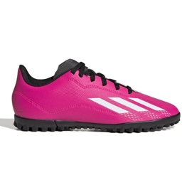 Pantofi de fotbal Adidas X Speedportal.4 Tf Jr GZ2446 roz trandafiri și violete Pantofi de fotbal Adidas X Speedportal.4 Tf Jr GZ2446 roz trandafiri și violete