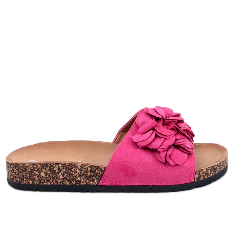 BM Papuci de pluta cu flori Fowley Fuchsia Peach roz