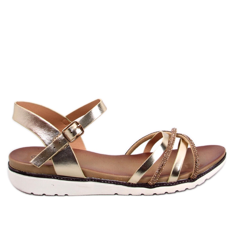 BM Sandale din zirconiu Marty Gold de aur