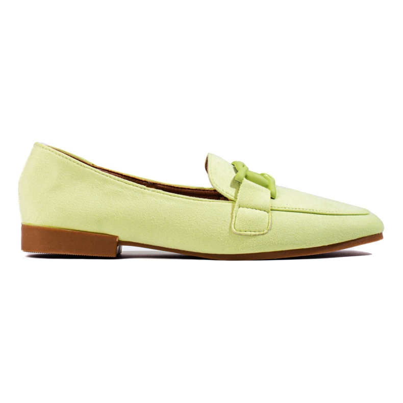 Mocasini de damă, verzi, din piele de căprioară Shelovet verde