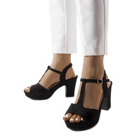 Sandale negre Tearlach block negru Sandale negre Tearlach block negru