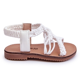 Sandale Slip-on Impletite Copii Albe Tracy