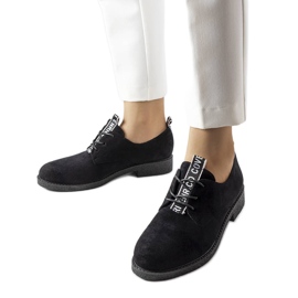 Pantofi de piele intoarsa neagra de la Sunderland negru