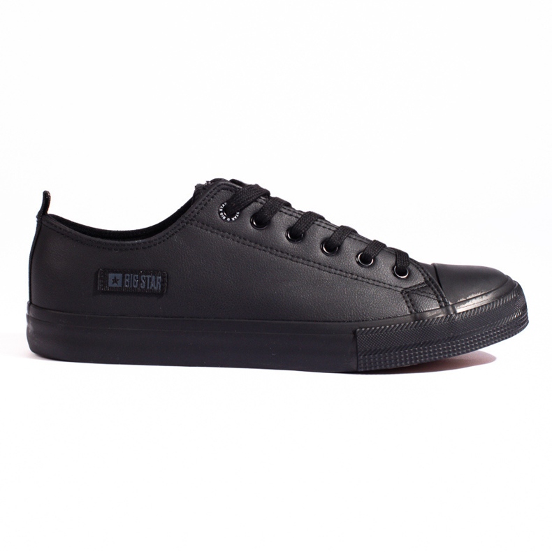 Adidasi negri barbati din piele ecologica Big Star KK174009 negru