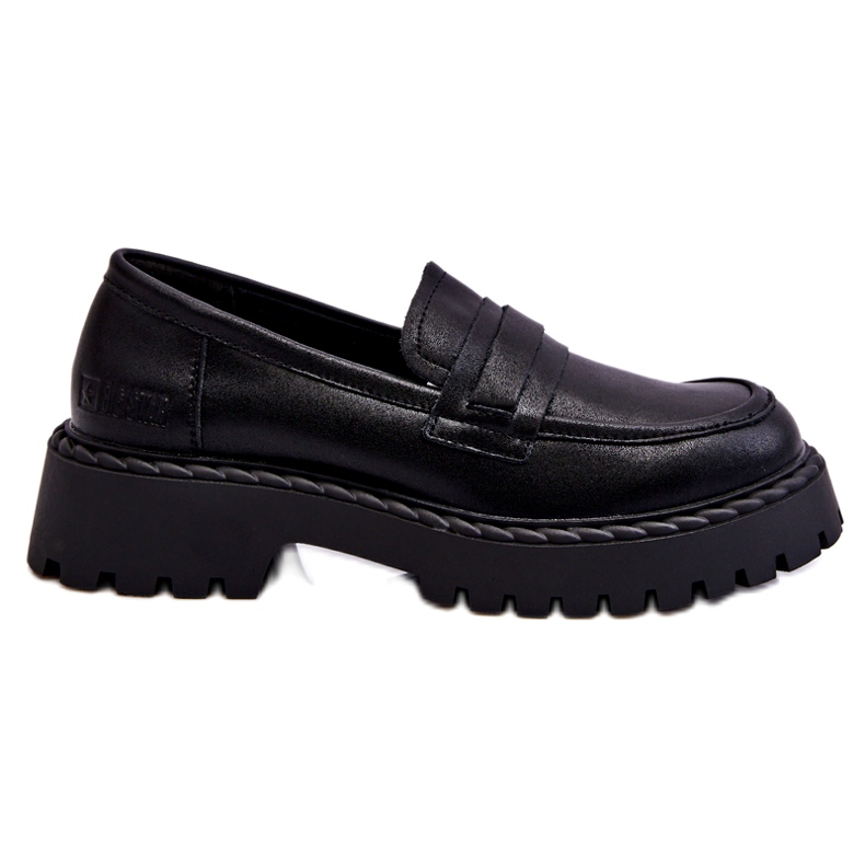 Mocasini de dama Big Star Pantofi din piele LL274458 Negru