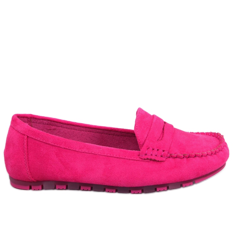 Mocasini de dama Anaya Fuchsia din piele intoarsa roz Mocasini de dama Anaya Fuchsia din piele intoarsa roz