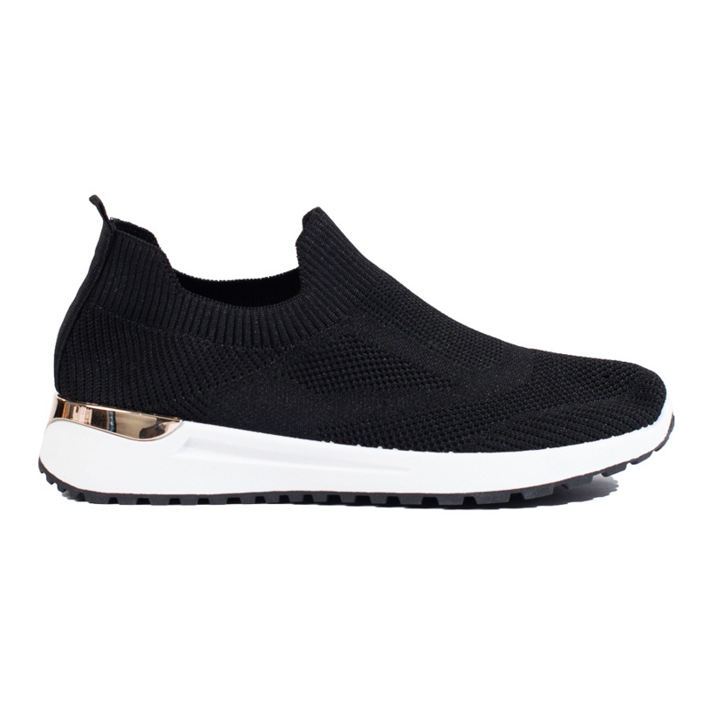 Tenisi negri Shelovet cu slip-on negru