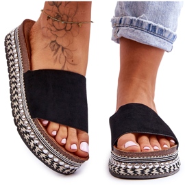 WR1 Papuci de damă din piele intoarsa neagra Hayen negru WR1 Papuci de damă din piele intoarsa neagra Hayen negru