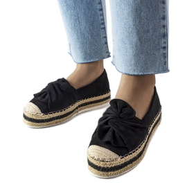 Espadrile cu platforma neagra de la Idana negru