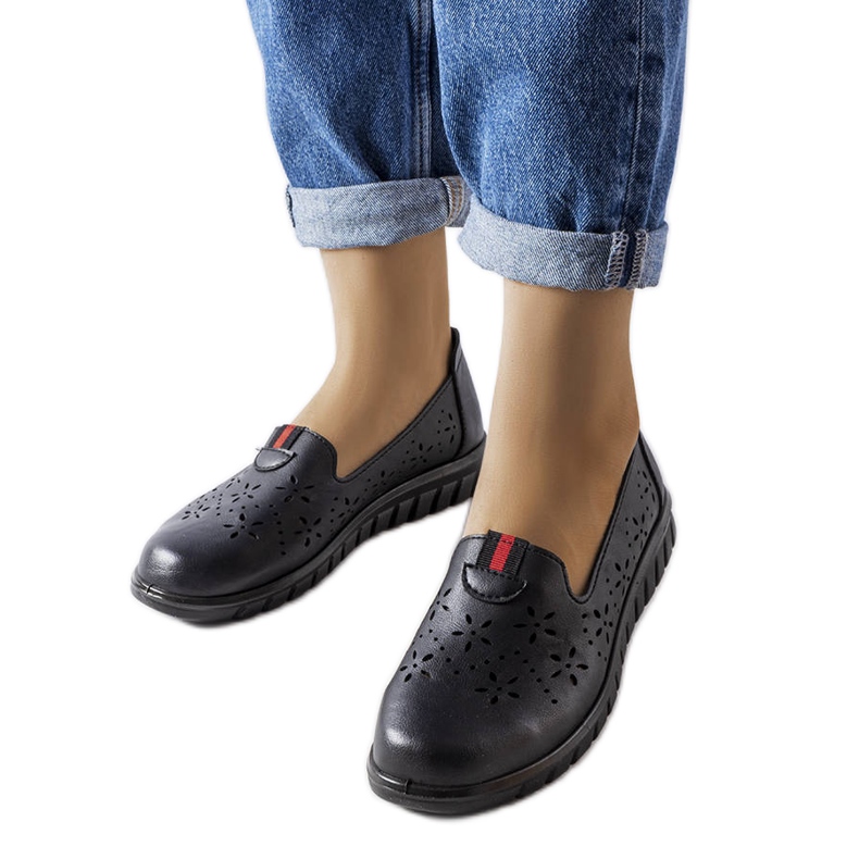 Mocasini negri usori de la Joli negru