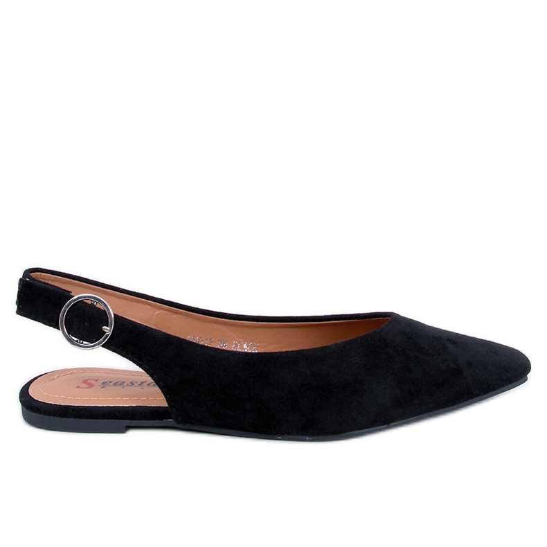 Balerini negri Kehlani cu toc deschis negru