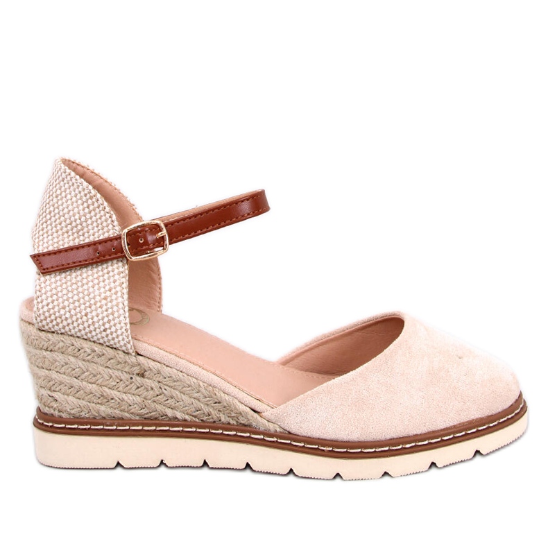 Espadrile cu pană Ellio Beige bej Espadrile cu pană Ellio Beige bej