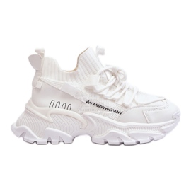 PS1 Pantofi de damă cu șosete albi Keaton PS1 Pantofi de damă cu șosete albi Keaton