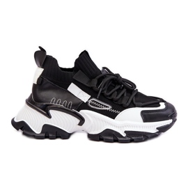 PS1 Pantofi de damă cu șosete negri Keaton negru PS1 Pantofi de damă cu șosete negri Keaton negru