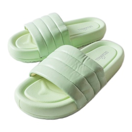 Inna Papuci verzi decorati cu matlasare Dorene verde