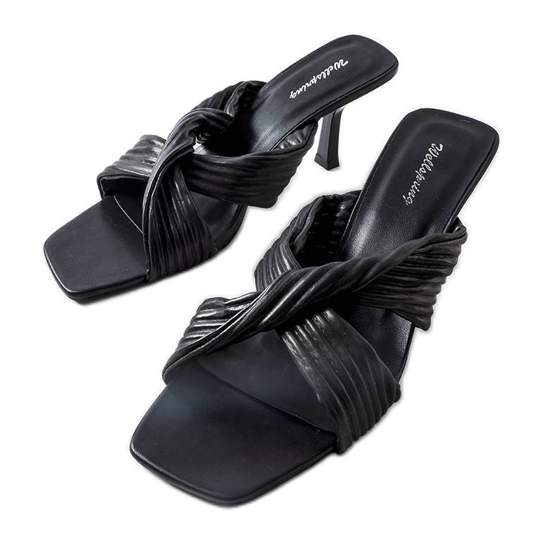 Inna Sandale negre cu toc de la Seiler negru