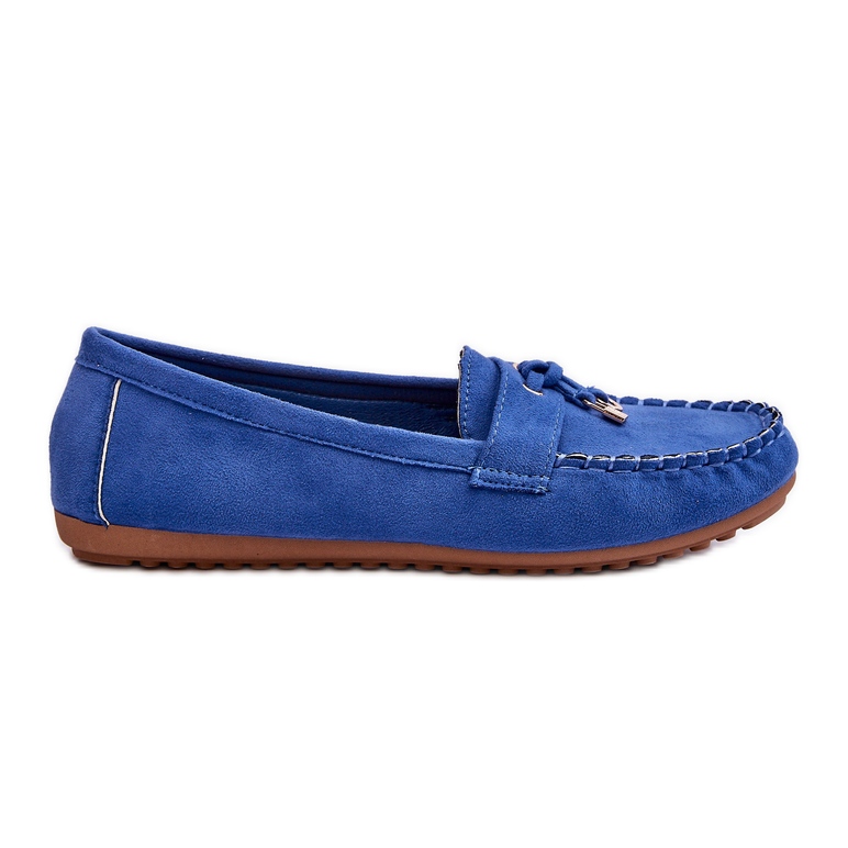 PS1 Mocasini clasici albastri din piele intoarsa Good Time albastru