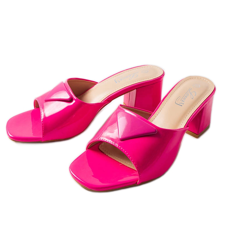 Glisoare pentru stâlpi de ramură lăcuite în roz