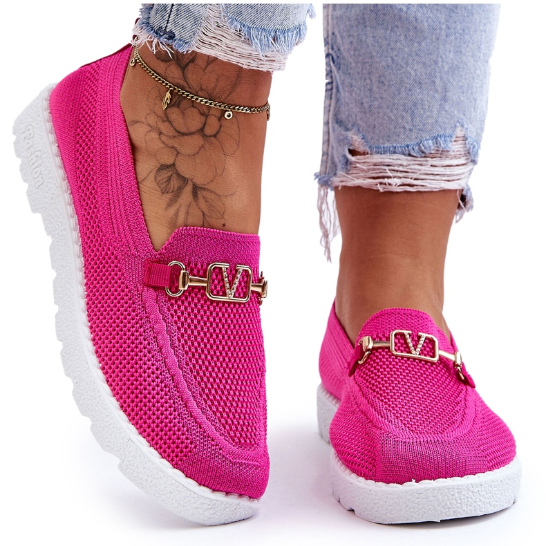 PM1 Pantofi slip-on Alena pentru damă, fucsia roz