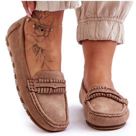 PG1 Mocasini de dama din piele intoarsa Bej Clorie PG1 Mocasini de dama din piele intoarsa Bej Clorie