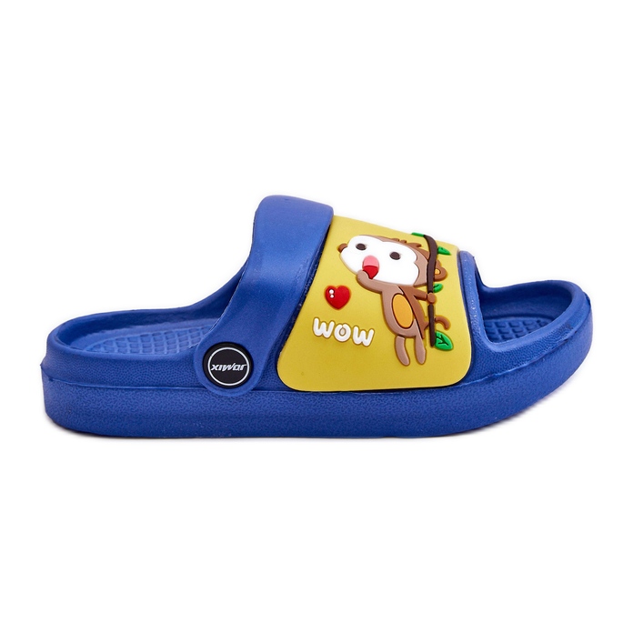 WJ1 Sandale Ușoare Pentru Copii Cu Motiv Animal Albastru și Galben Rico