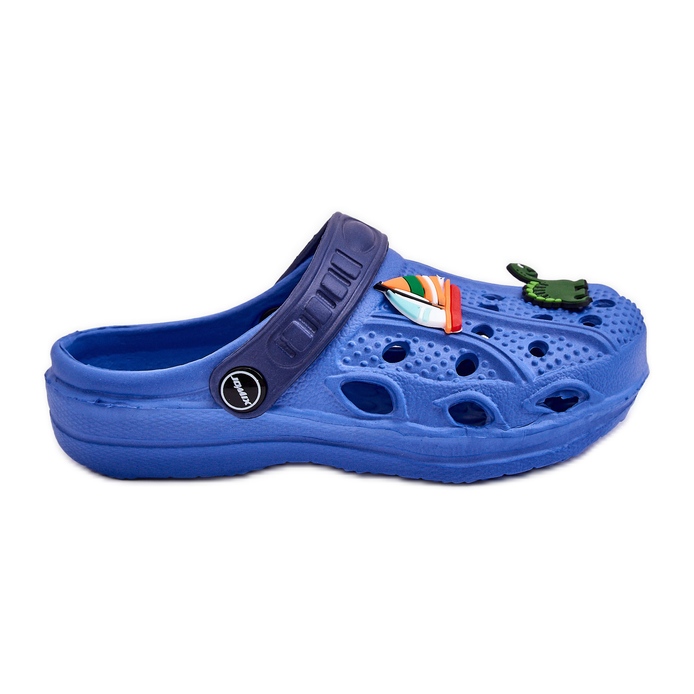 Tobogane Crocs ușoare din spumă pentru copii Blue Sweets albastru