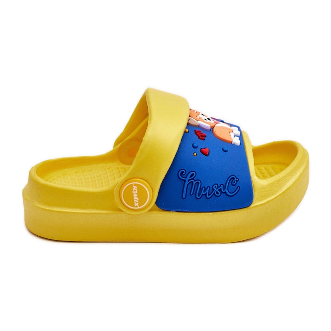 WJ1 Sandale Ușoare Flip Flops Copii Cu Motiv Câine Galben Rico