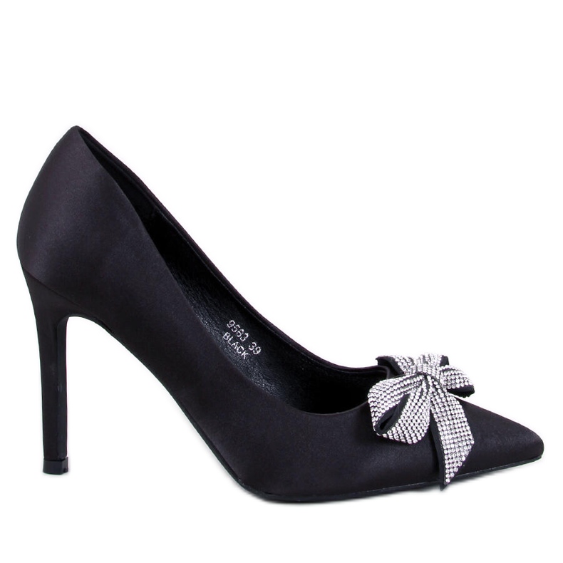 Ace din satin cu fundita de la Trini Black negru Ace din satin cu fundita de la Trini Black negru