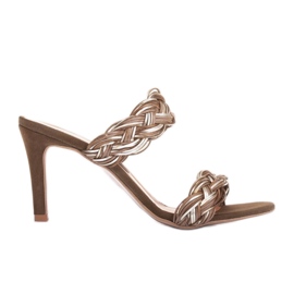 Marco Shoes Sandale cu bretele împletite verde