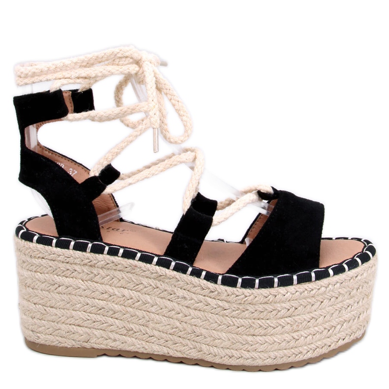 Espadrile cu pană Marge Black negru