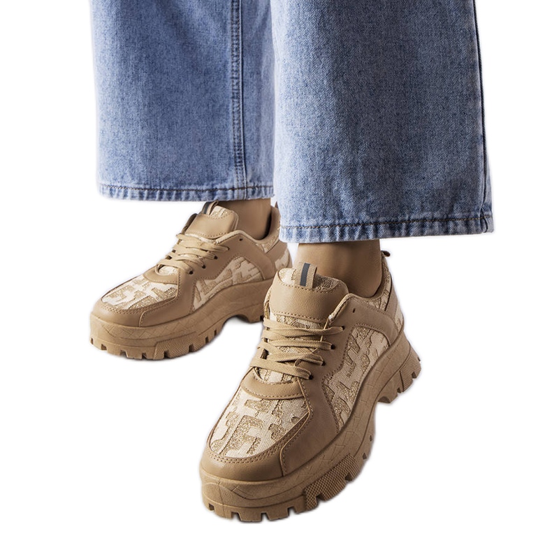 Adidași groși bej închis