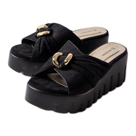 Goodin Papuci de damă Laura negri cu pană negru