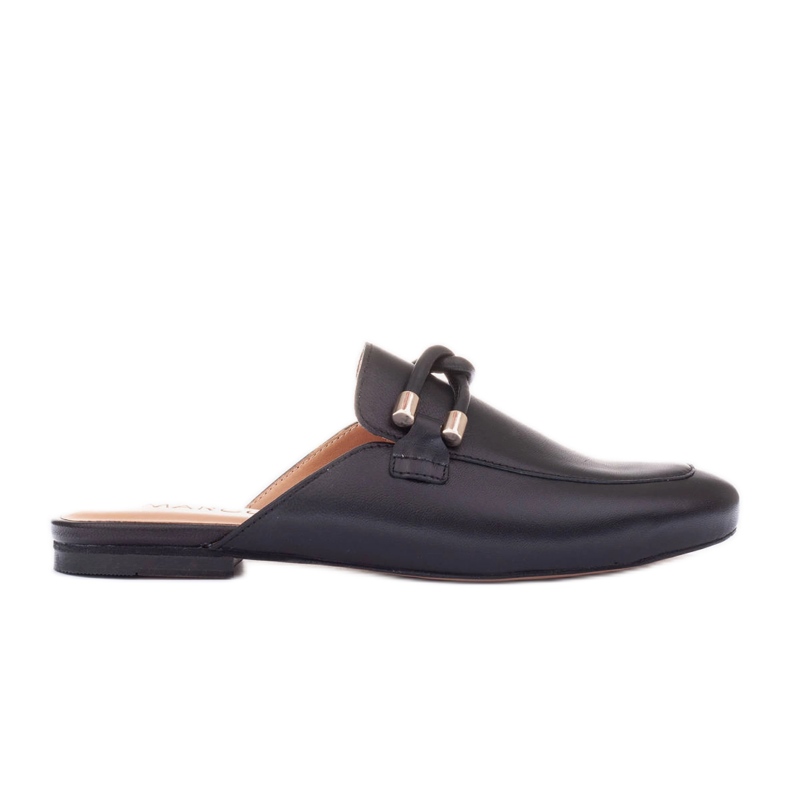 Marco Shoes Papuci cu decor negru