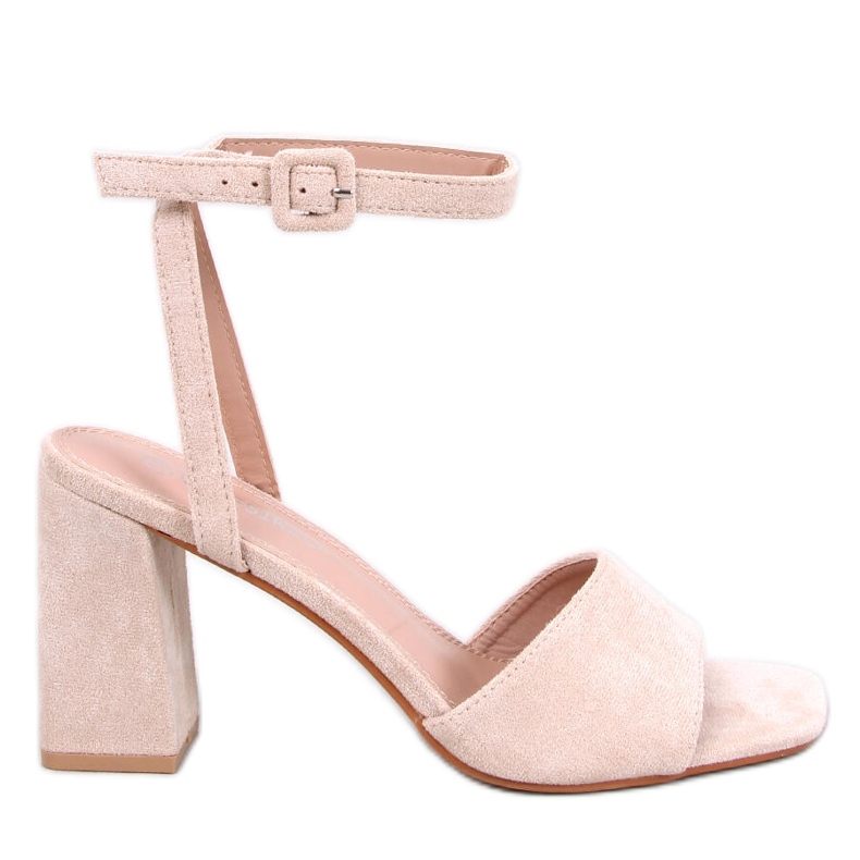 Sandale cu toc Loya Beige bej
