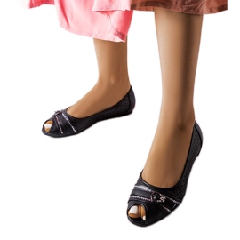 Balerini negri ajurati cu strasuri de la Creek negru