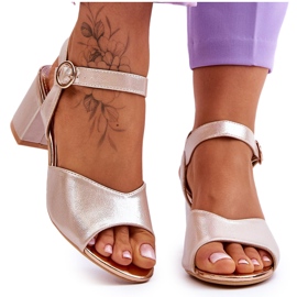 Vinceza Sandale ecologice feminine pe postul de aur metalic auriu