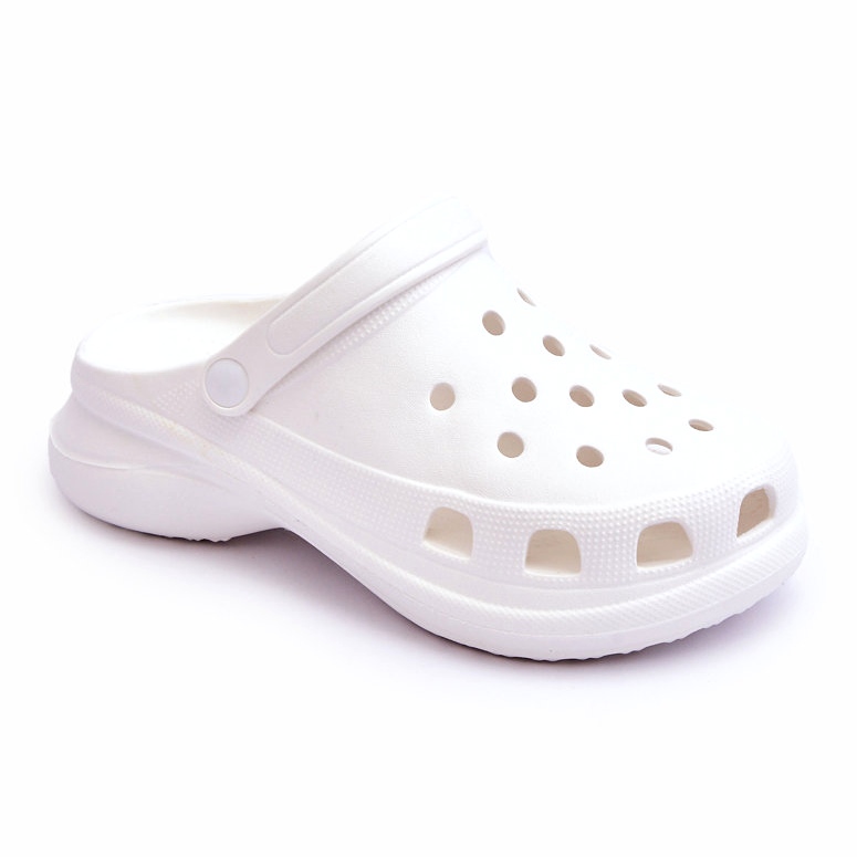 Papuci de spumă Crocs pe o talpă groasă Katniss albă