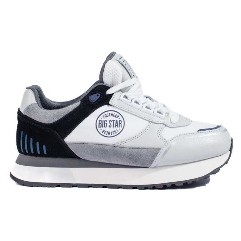 Adidasi de dama alb si gri LL274370 Big Star