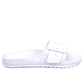 Glisiere de cauciuc cu cataramă Romero White alb Glisiere de cauciuc cu cataramă Romero White alb
