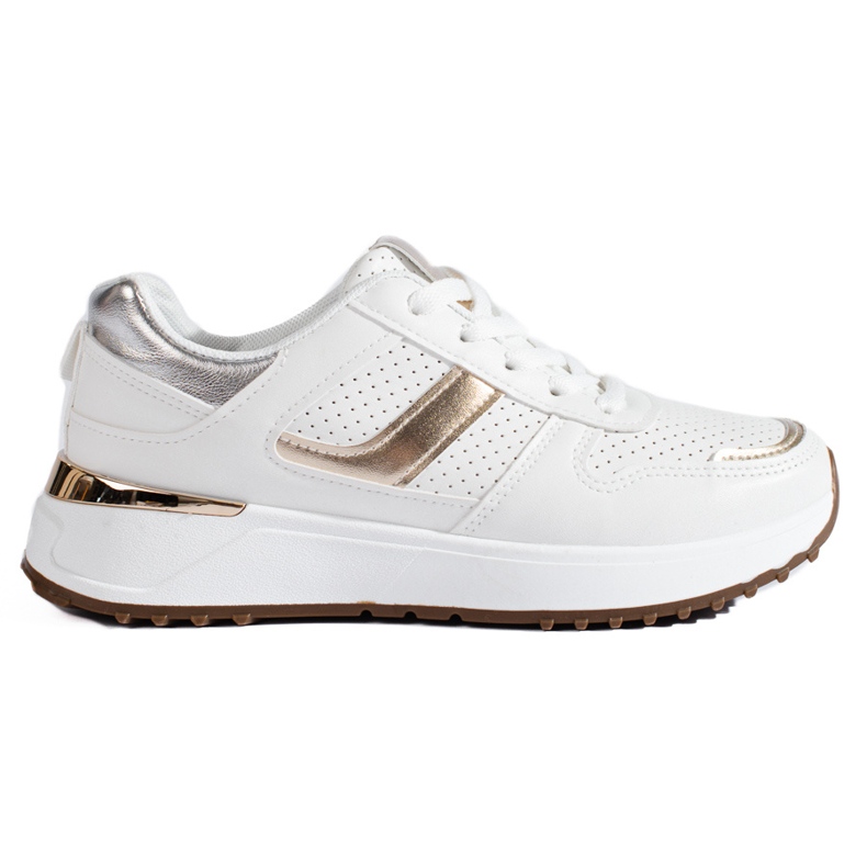 Tenisi albi pe platforma Shelovet