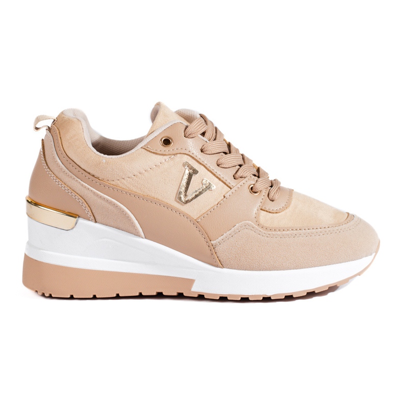 Tenisi de damă cu pană Shelovet bej Tenisi de damă cu pană Shelovet bej