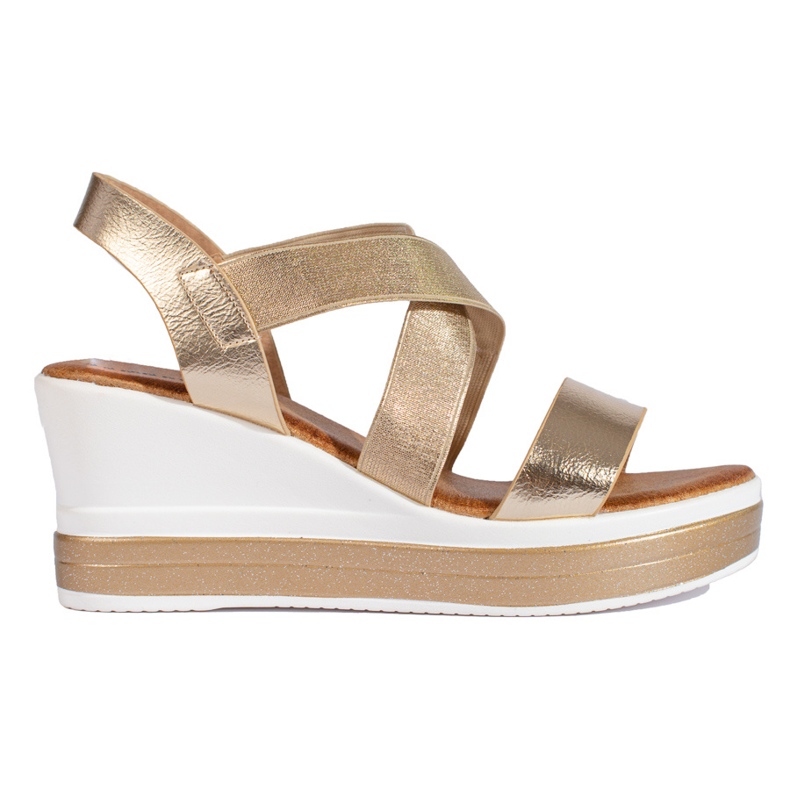 Sandale cu pană aurii Shelovet de aur Sandale cu pană aurii Shelovet de aur