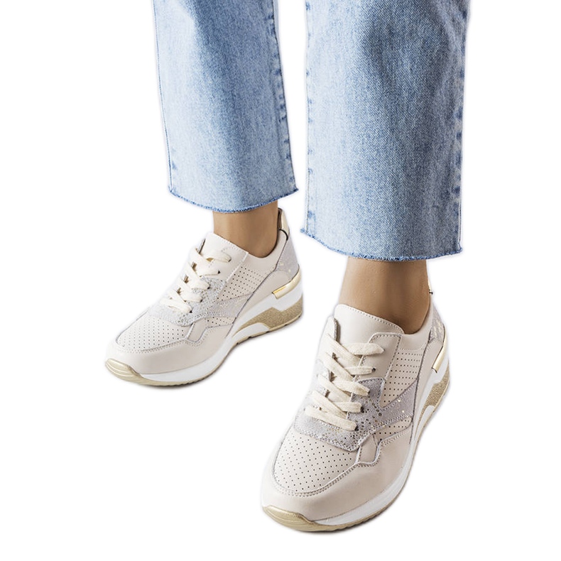 Goodin Tenisi bej perforați de la Manfrin