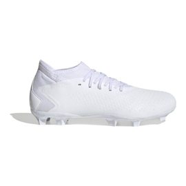Pantofi de fotbal Adidas Predator Accuracy.3 Fg M HQ1077 alb Pantofi de fotbal Adidas Predator Accuracy.3 Fg M HQ1077 alb