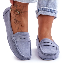 Mocasini Lenvie albastri din piele intoarsa de dama albastru Mocasini Lenvie albastri din piele intoarsa de dama albastru