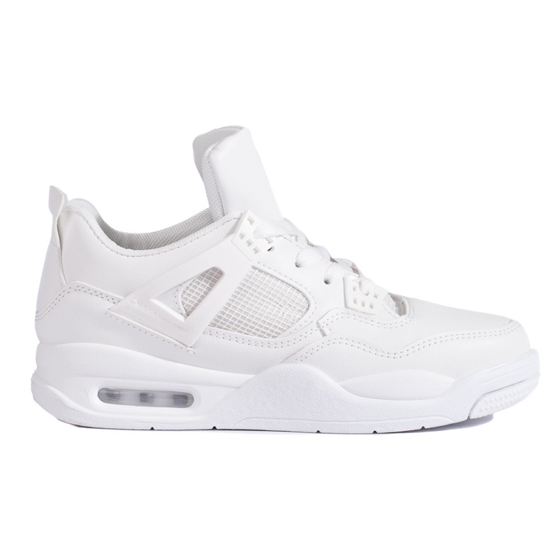 Adidasi albi cu talpa groasa de la Shelovet