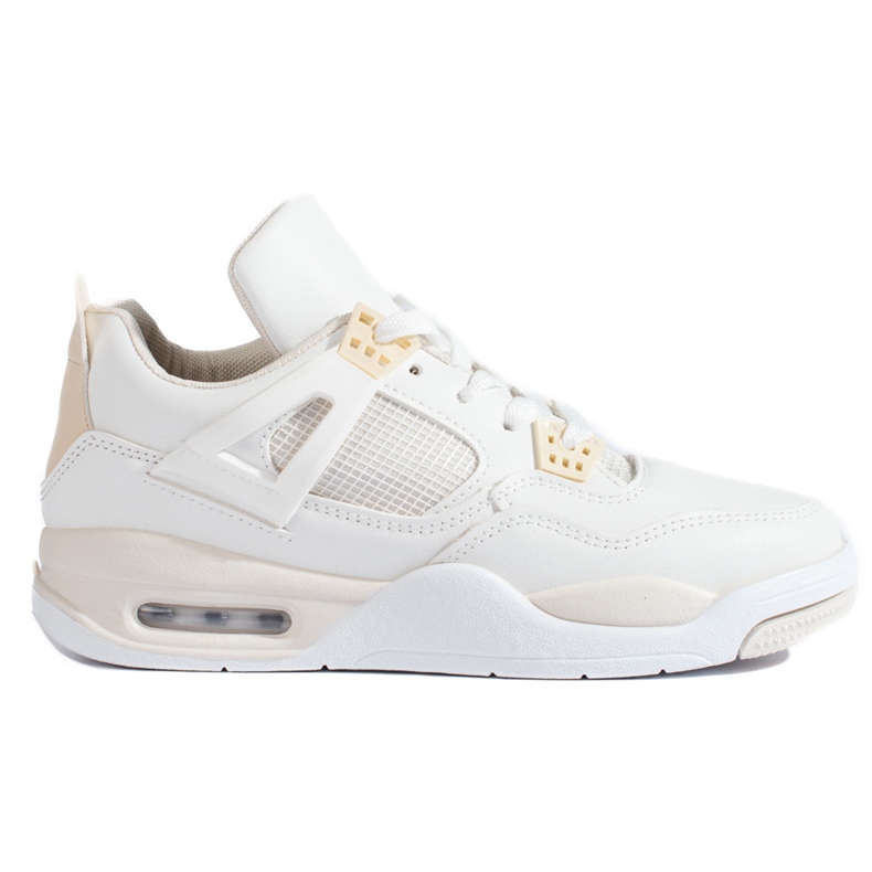 Adidasi albi cu talpa groasa de la Shelovet