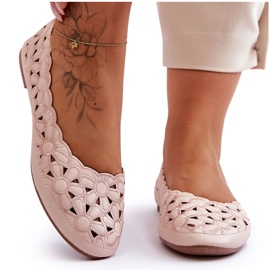 PE1 Balerini ajurat lucios pentru femei, roz Visionary PE1 Balerini ajurat lucios pentru femei, roz Visionary