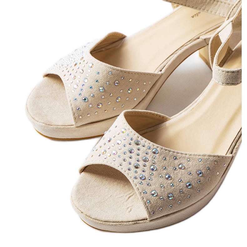 Sandale bloc bej de la Beltane