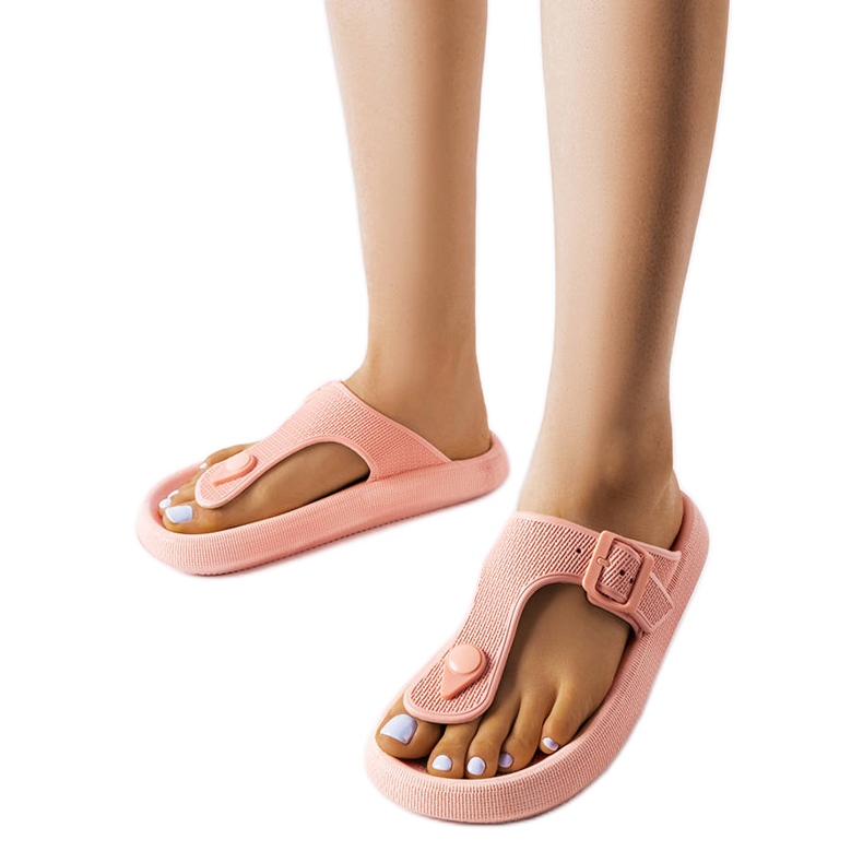 Sandale cu platformă roz de la Moretti